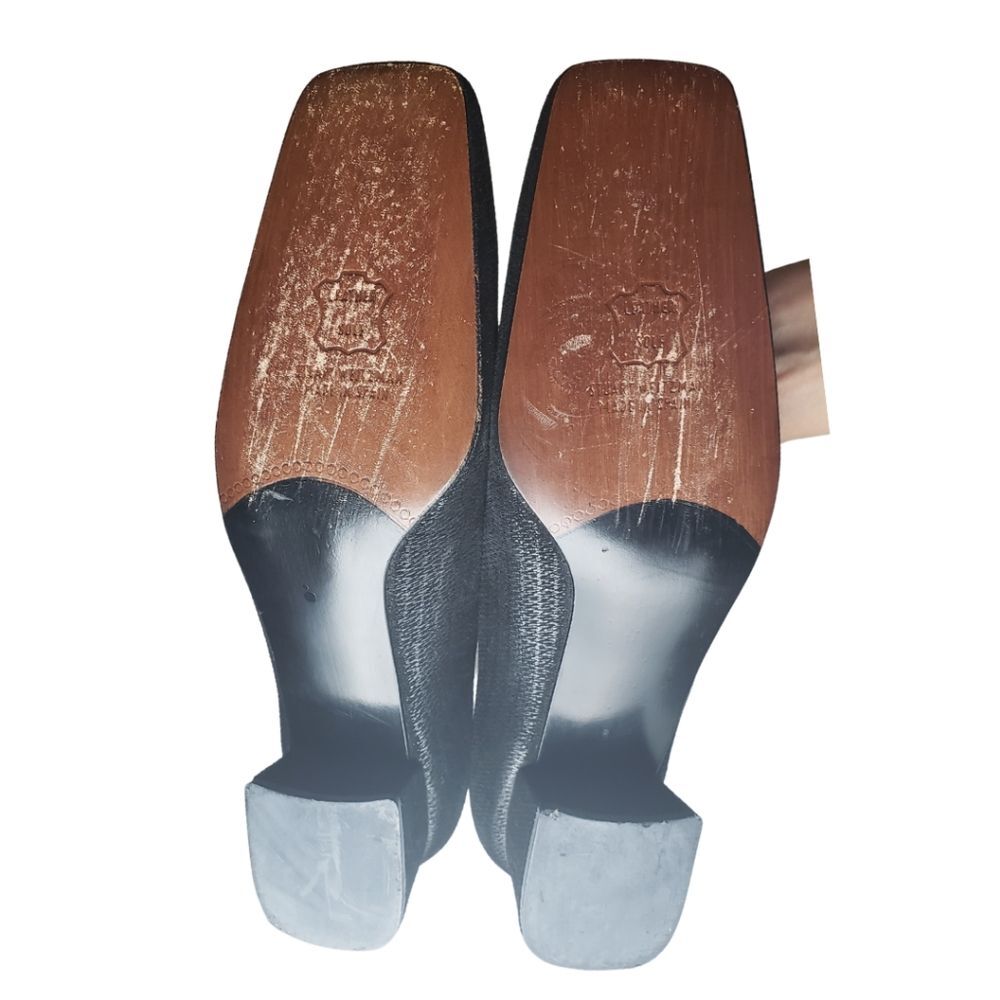 Stuart Weitzman Classic #90s Black Textured Squar… - image 7